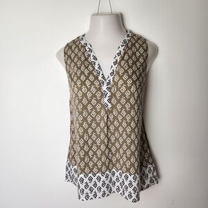 Boden Green Colorblock Sleeveless Blouse 6